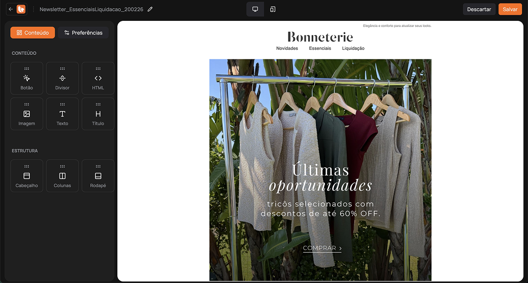 Criador de E-mails com Design Profissional
