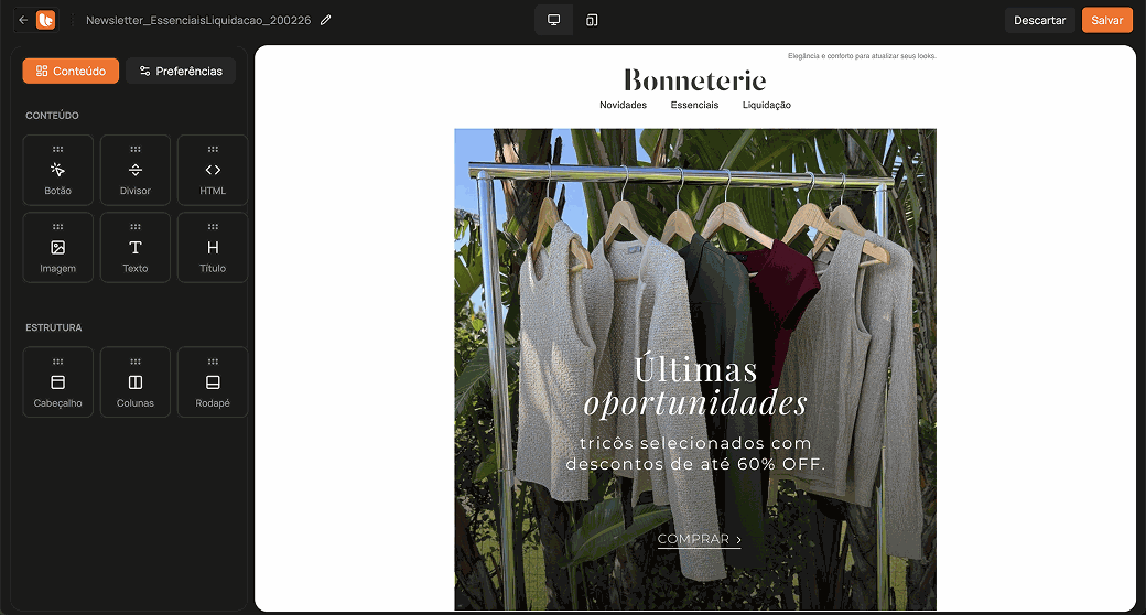 Criador de E-mails com Design Profissional